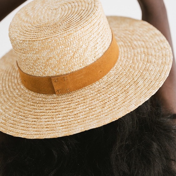 Gigi Pip Capri Short Brim Boater Hat size 57 S/M - Picture 6 of 9